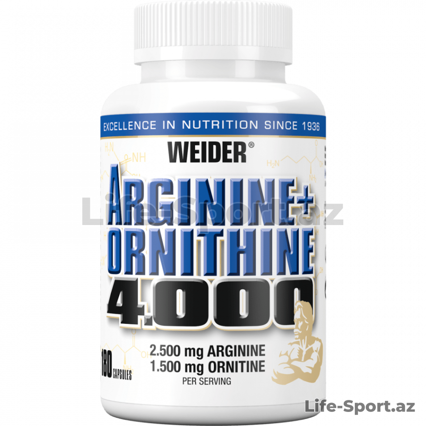 Arginine Ornithine 4000, 180 KAPSUL